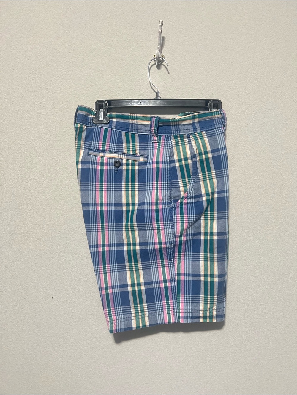 St. John's Bay Blue Plaid Shorts